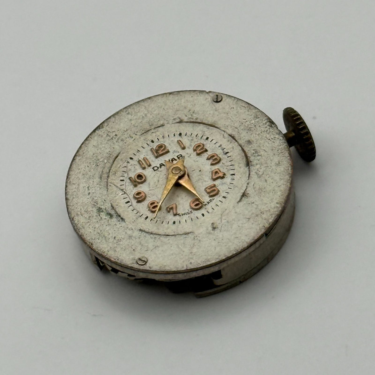 EB Bettlach 1431N Watch Movement Davar 1 Jewel Swiss Rare Parts Repair 19.7mm