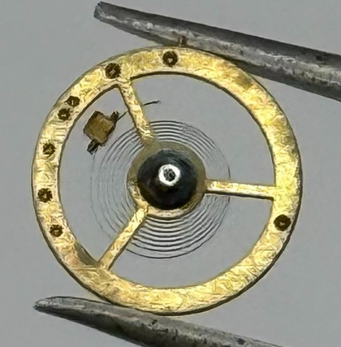 Derby 34 Balance Wheel Complete And Spring 5¼’’’ 604 Watch Movement Parts NOS