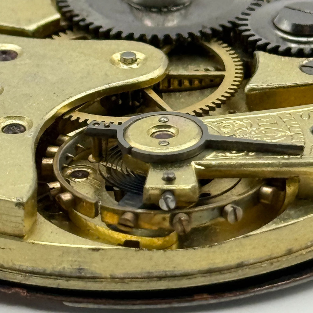 ABC Pocket Watch Movement Running Open Face 24 Hour Dial Parts Repair 40mm
