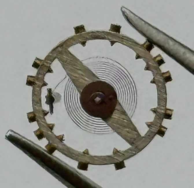 FHF 159 Balance Wheel Complete And Spring 3-10''' 190 M Watch Movement Parts