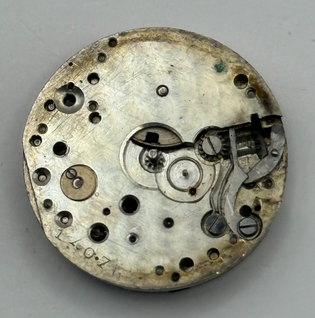 Unidentified Watch Movement Swiss Manual Wind Vintage Parts Repair 23.6mm
