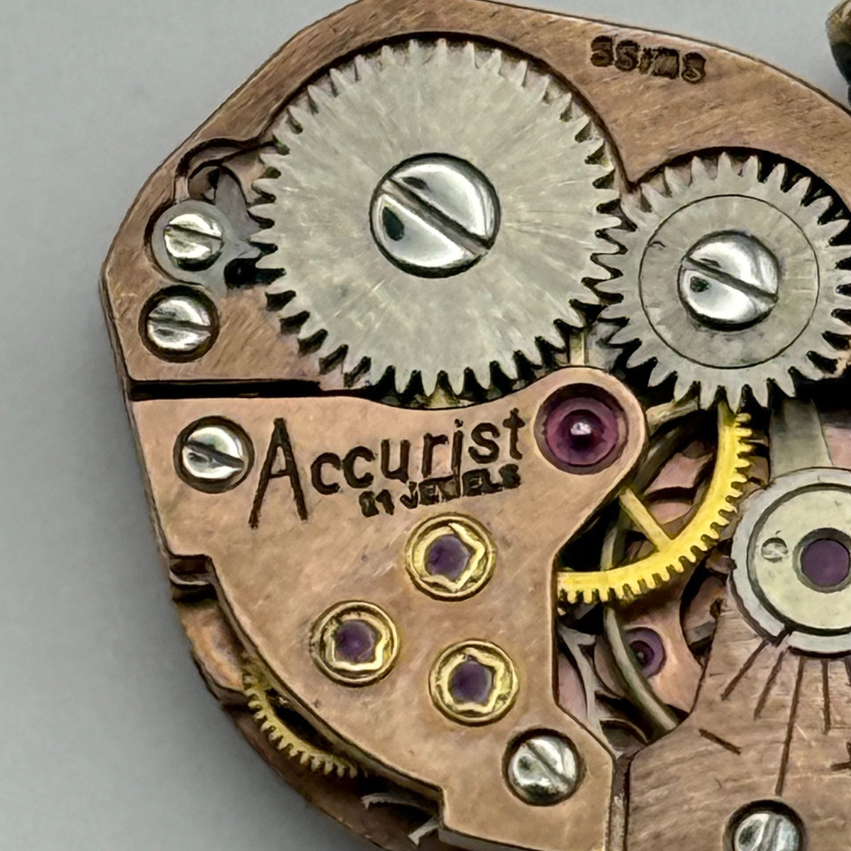 FEF 370 Watch Movement Accurist 21 Jewels Swiss Manual Wind Parts Repair 15.1mm