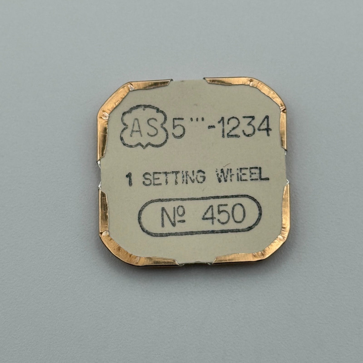 AS 1234 Setting Wheel - 5''' - 450 - New Old Stock - Watch Parts