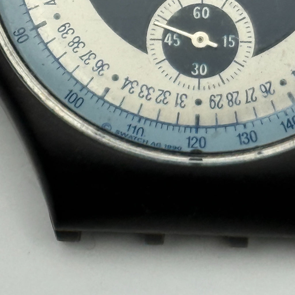 Vintage Swatch Chrono Watch SCN102 Silver Star 1990 ETA Quartz Swiss 39mm Parts 