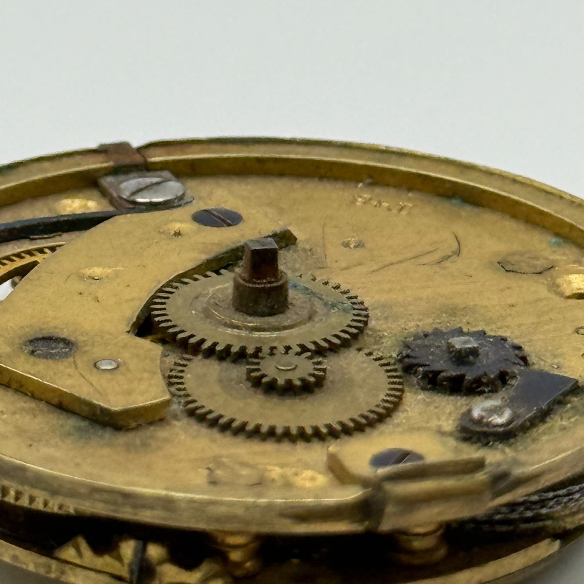 English Lever Fusee Pocket Watch Movement - G.H. Roc Cambridge - Parts / Repair
