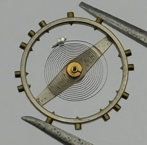 Lorsa 237 Balance Wheel Complete And Spring Pour Watch Movement Parts NOS