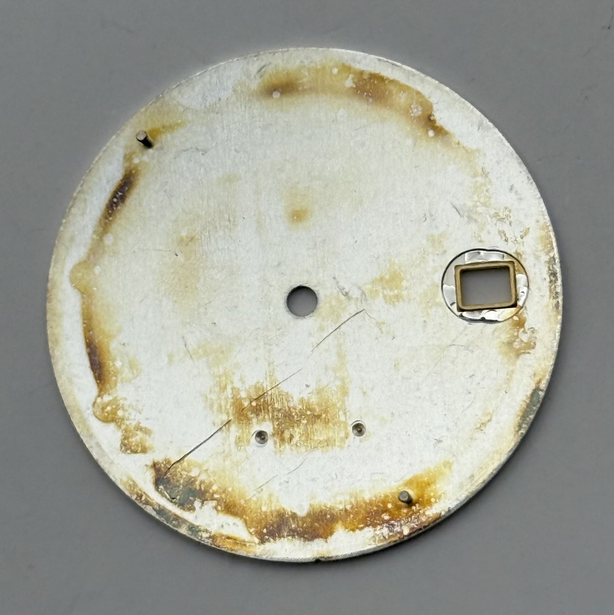 Seiko 5M82-0AD8 Watch Dial Kinetic 100M White Japan Spare Parts Repair 28.4mm