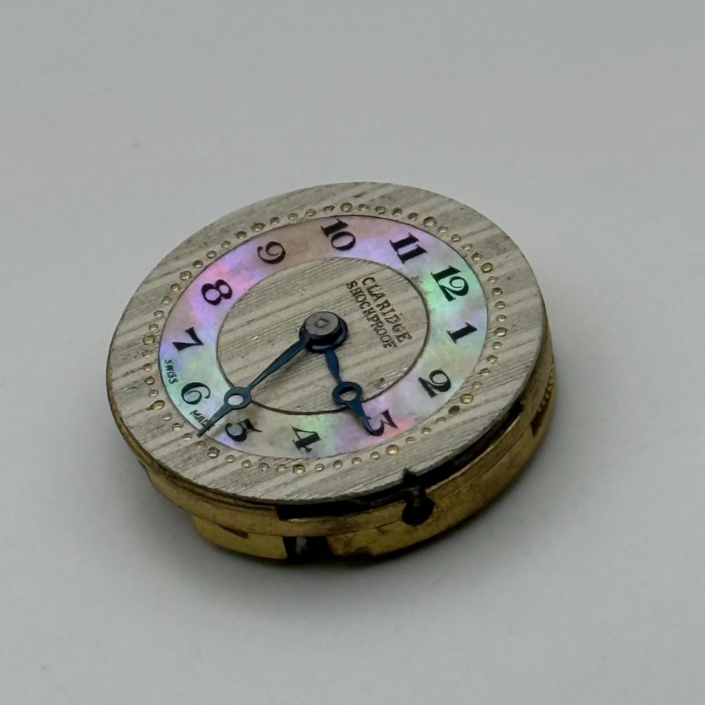 Claridge Watch Movement Shockproof Swiss Cylinder MOP Dial Parts Repair 19.5mm