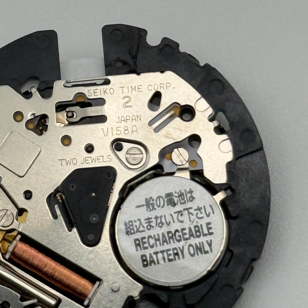Seiko V158A Watch Movement - Solar - Working - Brand New - NOS - 27.6mm