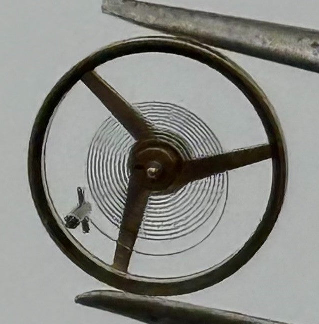 AS 1977 Balance Wheel Complete And Spring 5½’’’ 1740 M Watch Movement Parts NOS