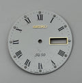 Seiko 7N4B-8A28 Watch Dial SQ 50 White Japan Vintage Spare Parts Repair 28.4mm