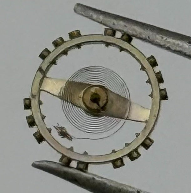 Kasper 1100 Balance Wheel Complete And Spring 5¼’’ 1028 Watch Movement Parts NOS