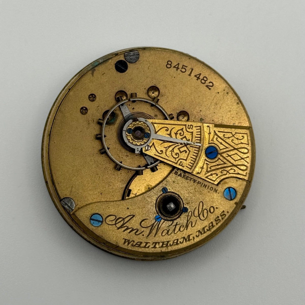 Waltham Export Watch Movement Model 1883 Key Wind 7J American Antique 18s Parts