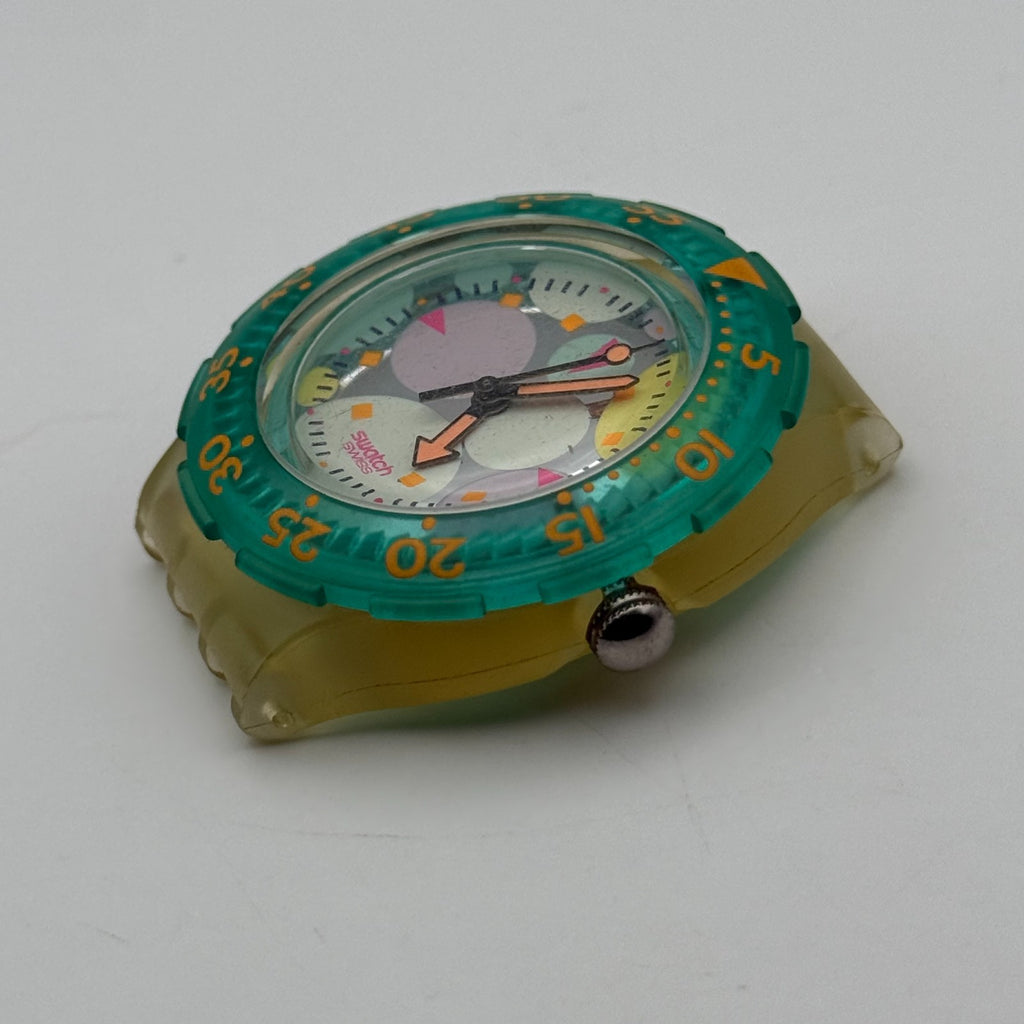 Vintage Swatch Scuba 200 Watch SDK105 Sea Grapes 1992 ETA Quartz 40mm Parts