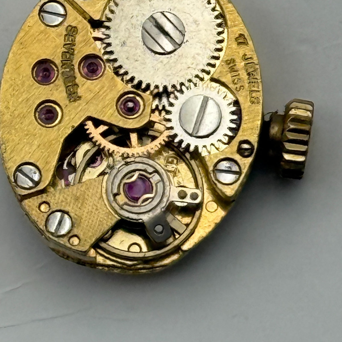 FE 68E4 Watch Movement Everite 17 Jewels Swiss Manual Wind Parts Repair 13.1mm