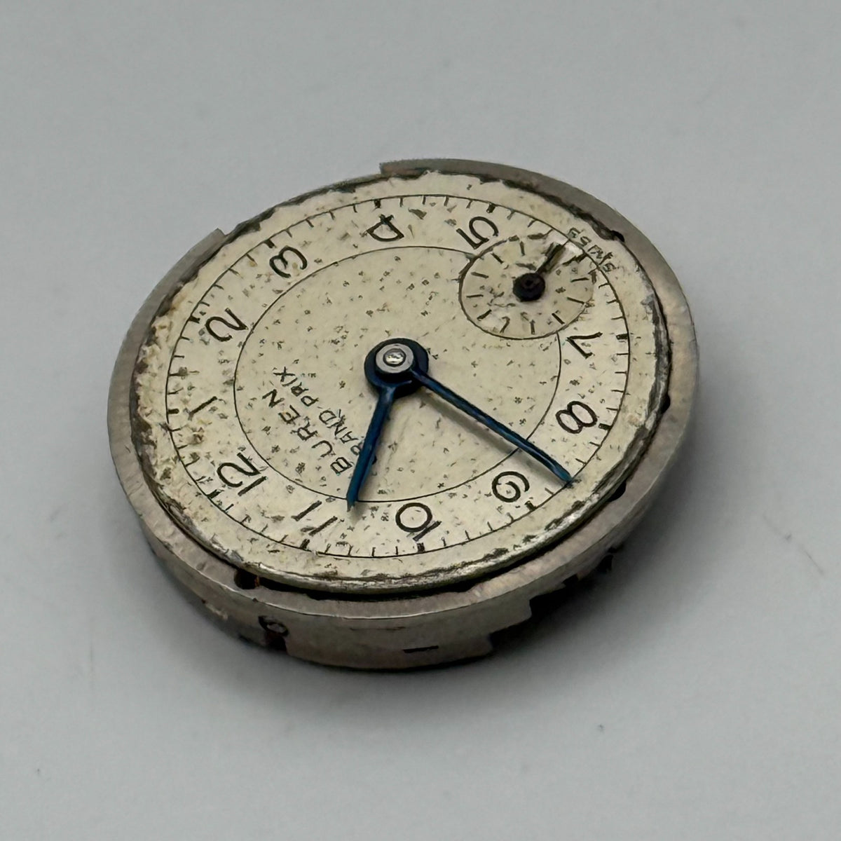 Buren 337 Watch Movement Buren Grand Prix 15 Jewels Swiss Parts Repair 19.3mm