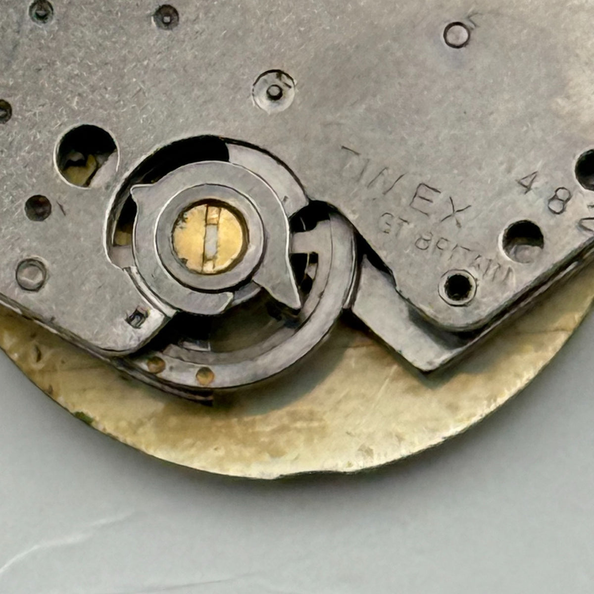 Timex 482 Watch Movement Great Britain 0 Jewel Manual Wind Parts Repair 18.1mm