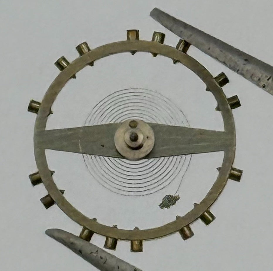 FHF 67 Balance Wheel Complete And Spring Renata 609 Watch Movement Parts NOS