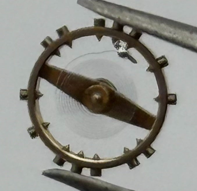 FHF 59 Balance Wheel Complete And Spring Renata 1231 M Watch Movement Parts NOS
