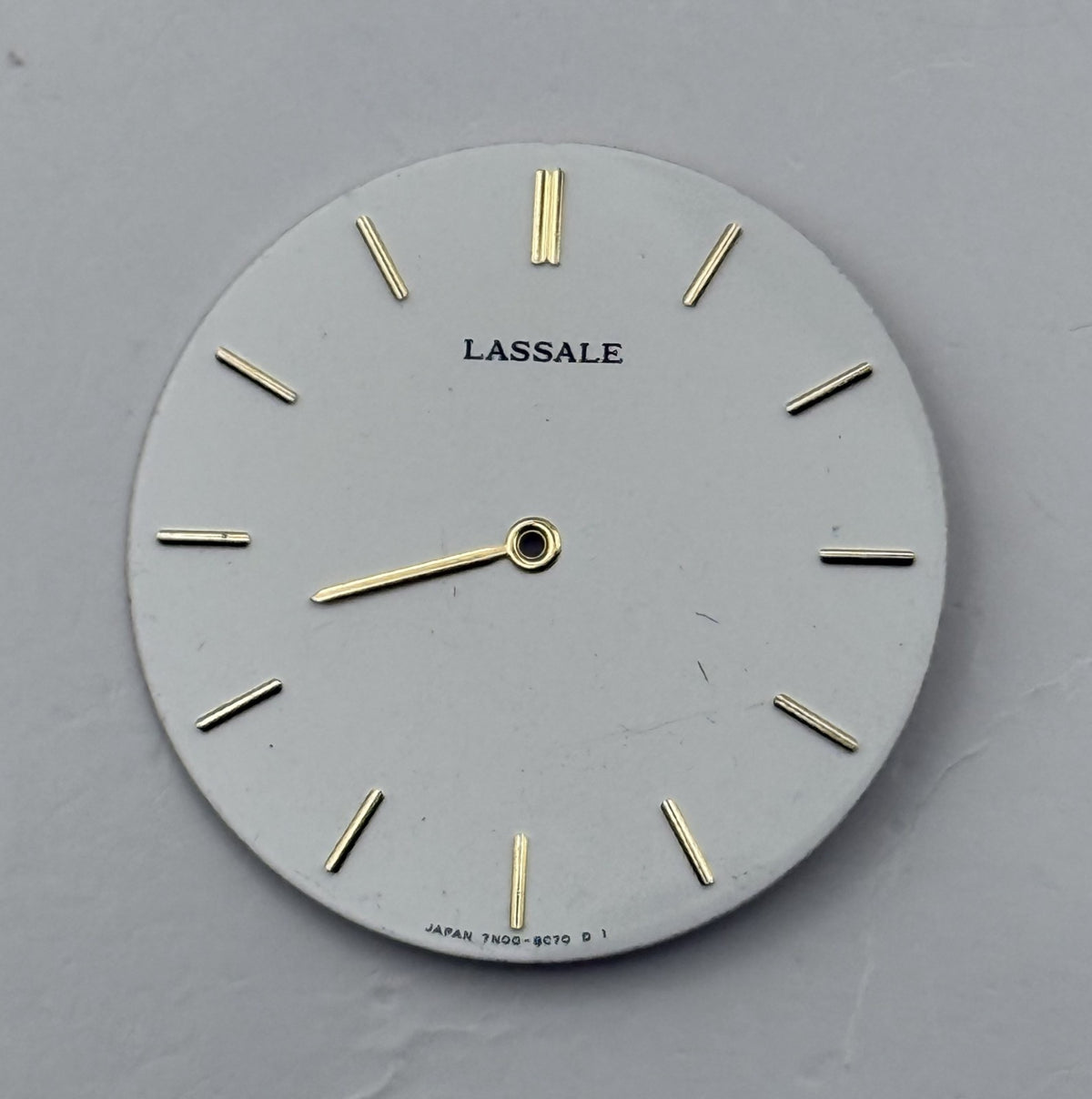Seiko Lassale 7N00-8C70 Watch Dial White Japan Vintage Spare Parts Repair 28.4mm