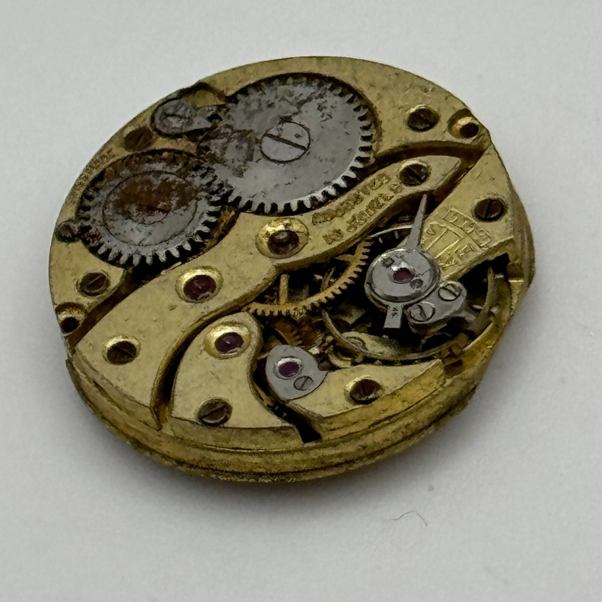 Mappin 18 Watch Movement Jewels Sub Seconds Manual Wind Parts 19.8mm