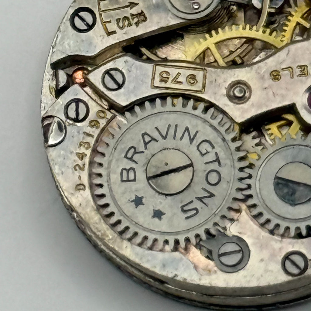 Bravingtons 975 Watch Movement Renown Sub Seconds Manual Vintage Parts 21.9mm