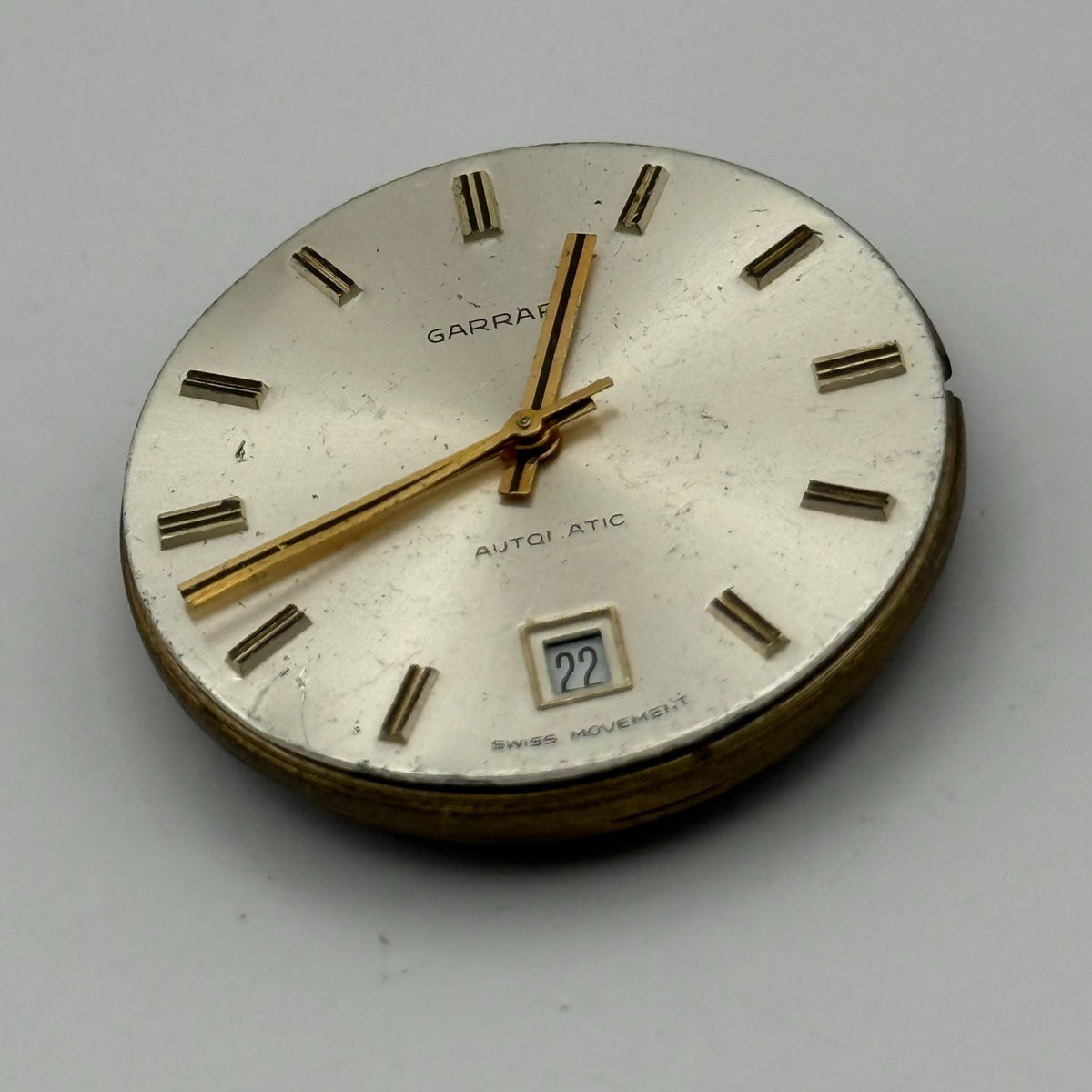 MSR S76/28 Watch Movement Garrard Date 21 Jewels Automatic Vintage Parts 30.5mm