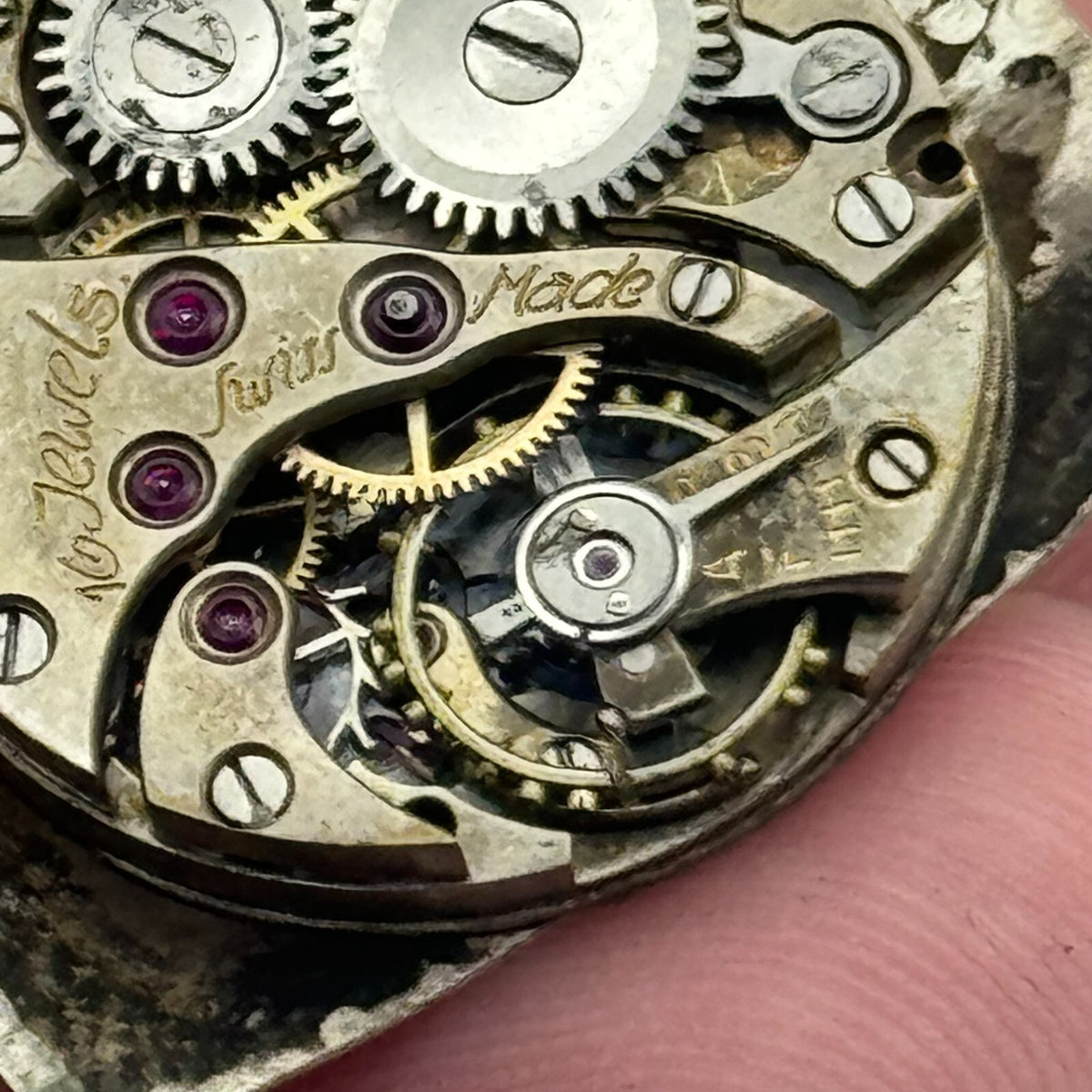 Dreadnought B.10022 Watch Movement Manual Wind 16 Jewels Swiss Made Parts 19.7mm