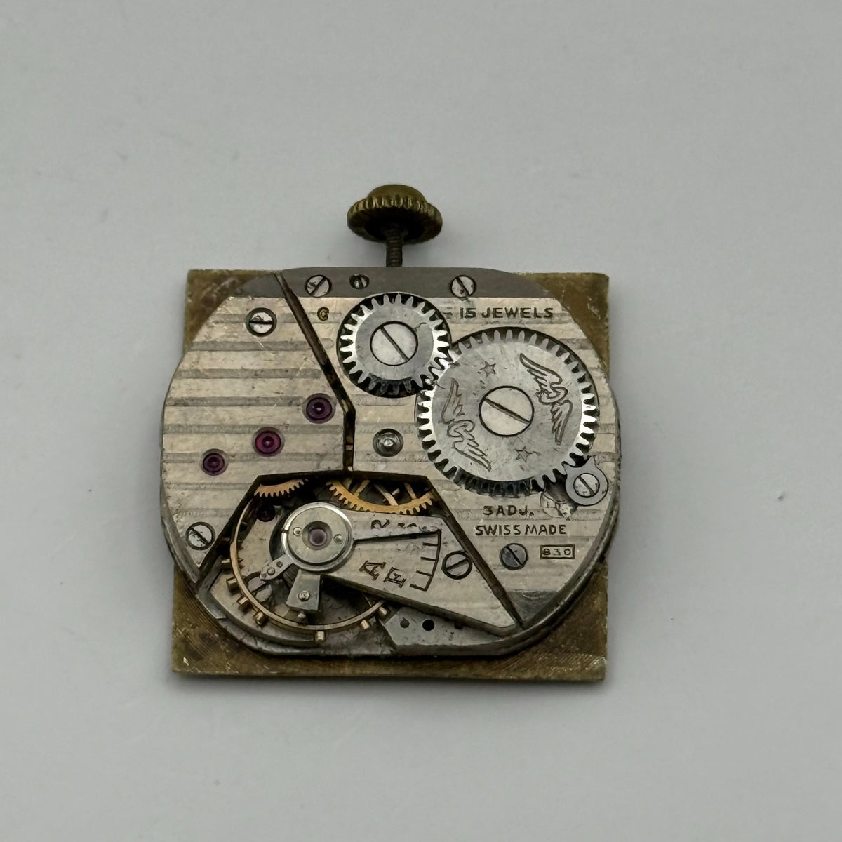 Rotary 830 Watch Movement - 15 Jewels - For Parts / Repair - 20mm