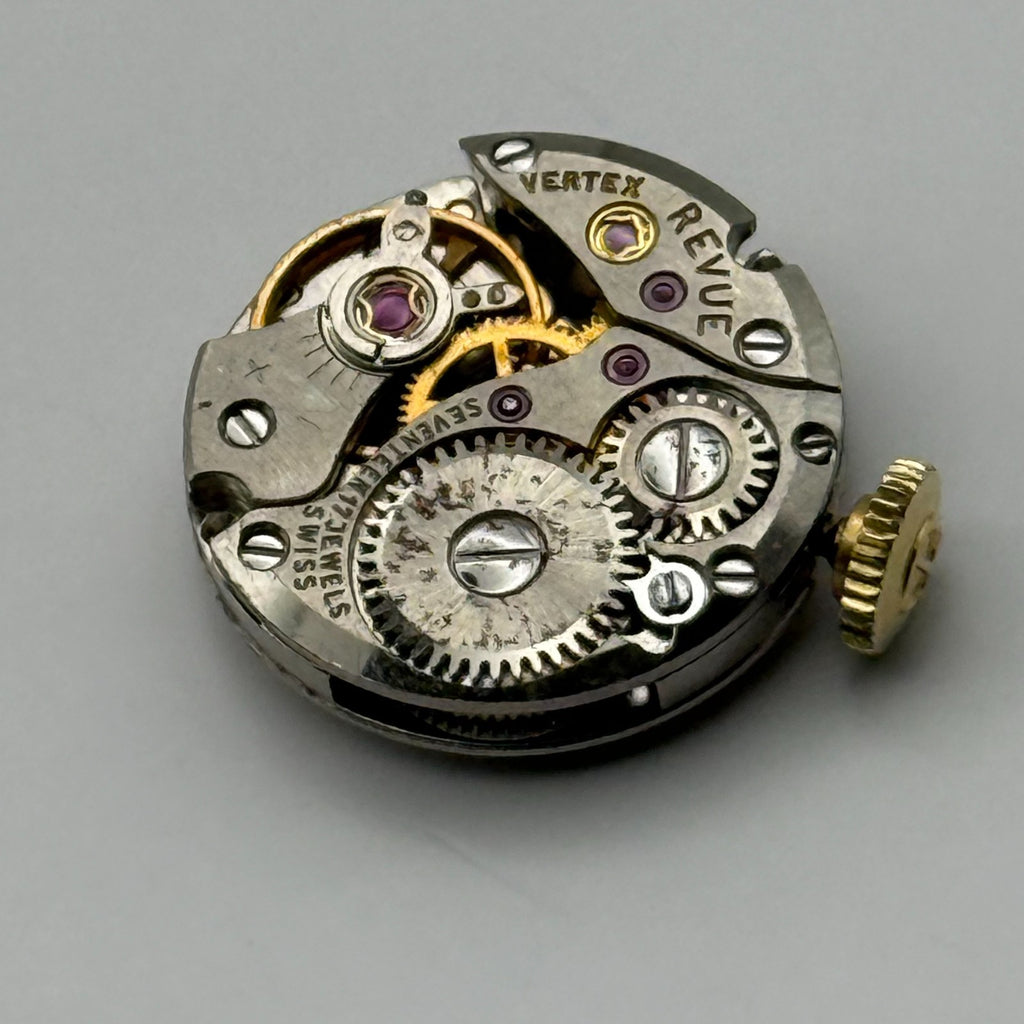 MSR D1 Watch Movement Vertex Revue 17 Jewels Swiss Manual Wind Parts 15.1mm