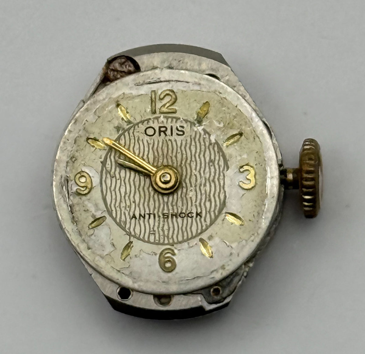 Oris 440 Watch Movement 7 Jewels Swiss Manual Wind Vintage Parts Repair 15.2mm