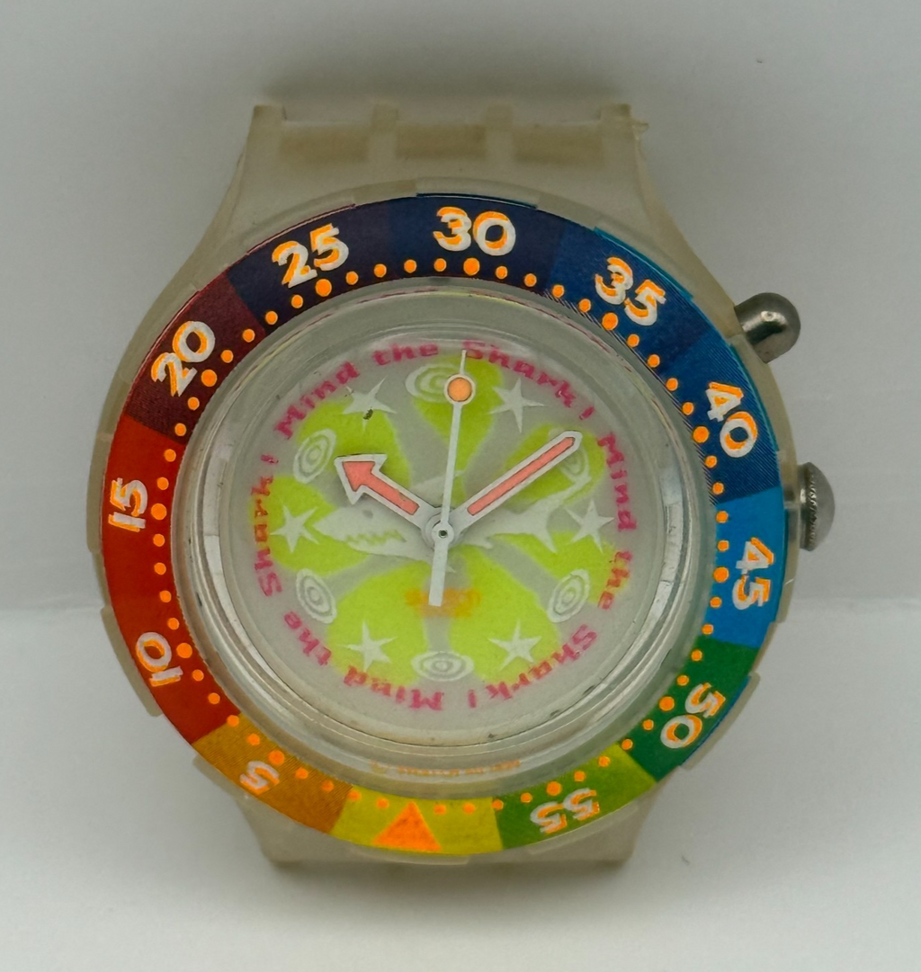 Vintage Swatch Scuba Loomi Watch SDK902 Mind The Shark 1995 40mm Parts Repair