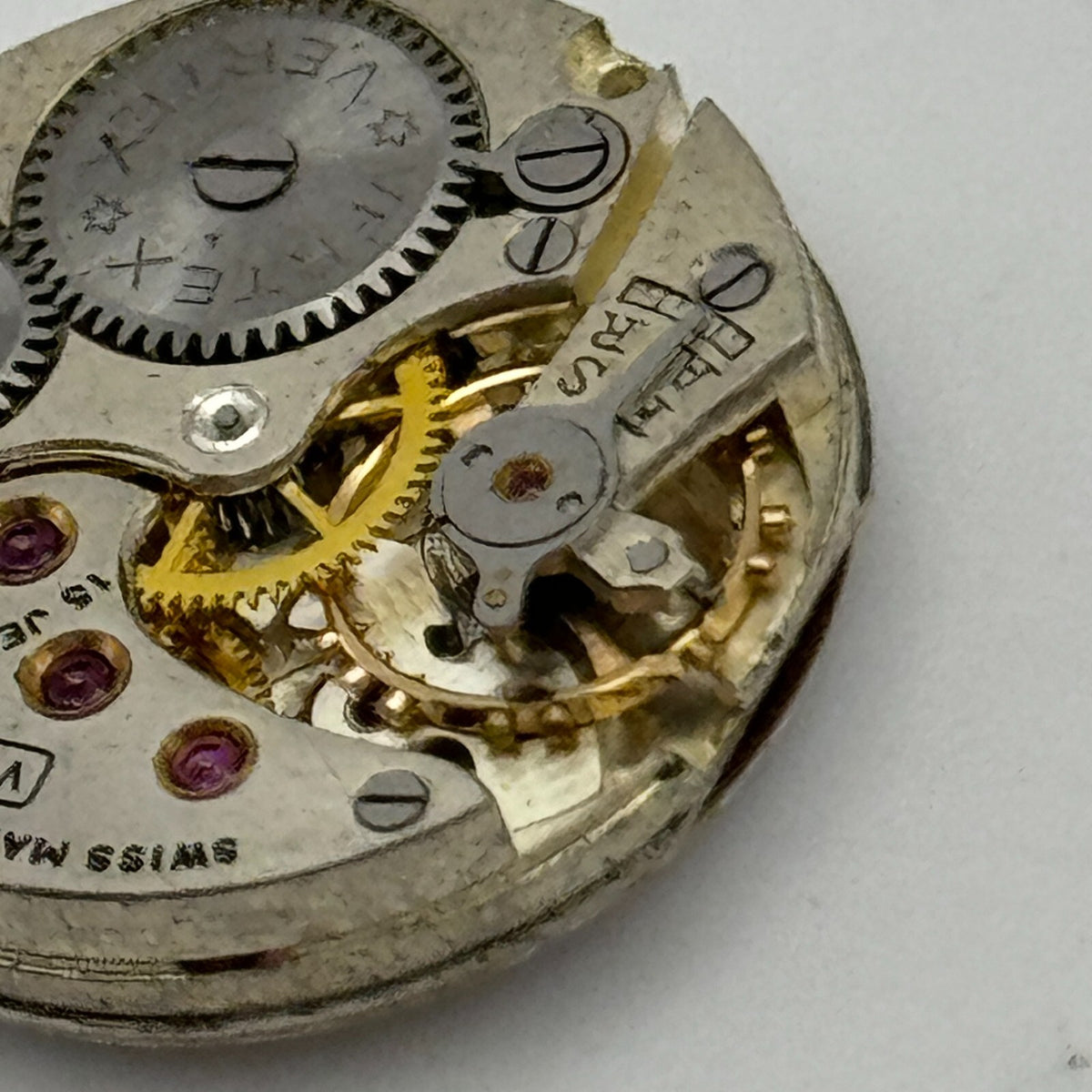 Revue VW Cal 42 Watch Movement Vertex Style Manual Wind Parts 19.6mm 
