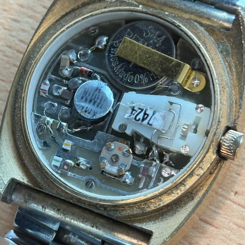 Seth Thomas Quartzmatic Watch - Rare Vintage Digital - Running To Restore - 38mm
