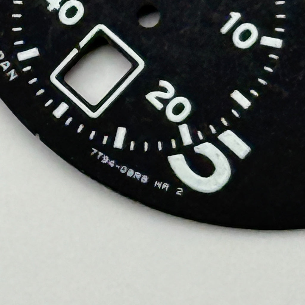 Seiko 7T94-0DR8 Watch Dial Chronograph 100M Black Spare Parts Repair 27.5mm