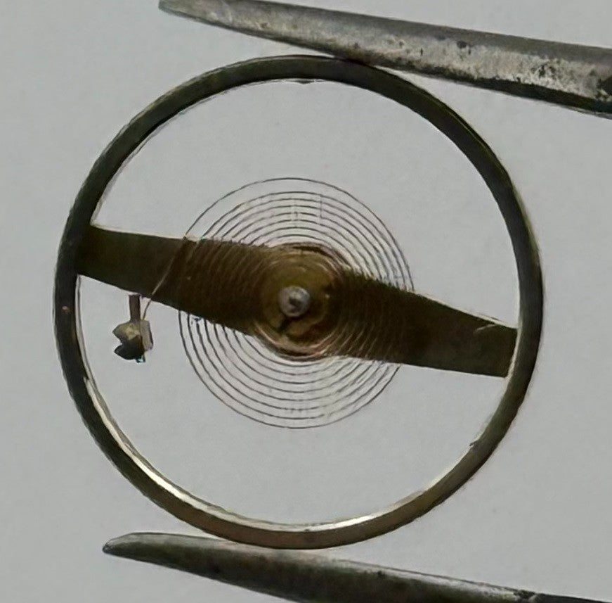 Oris 553 Balance Wheel Complete And Spring Ord.+Kif Watch Movement Parts NOS