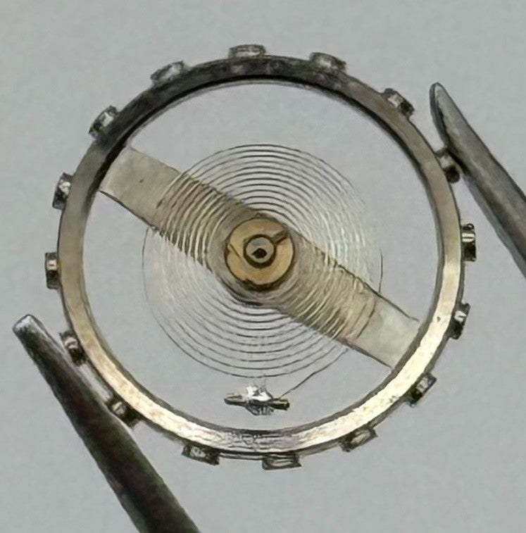 EB 1297 1469 Balance Wheel Complete And Spring Renata 117 Watch Movement Parts