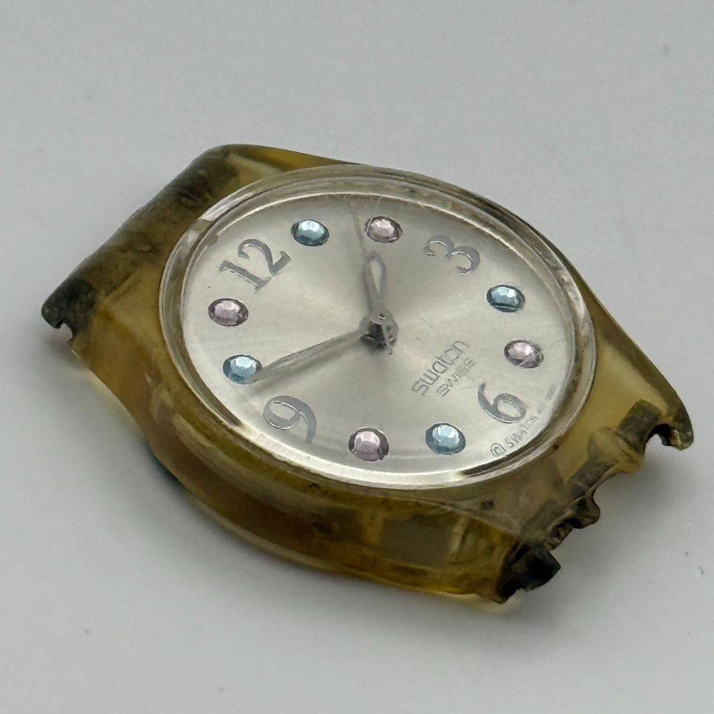 Vintage Swatch Originals Watch LK292G Menthol Tone 2007 ETA Quartz 24mm Parts 