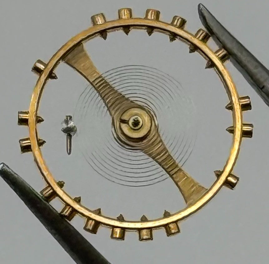 Doxa 14 Balance Wheel Complete And Spring 10½’’’ 198 Watch Movement Parts NOS