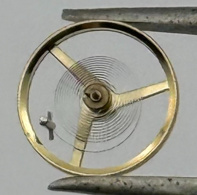 AS 1977 Balance Wheel Complete And Spring 5½’’’ 1740 M Watch Movement Parts NOS