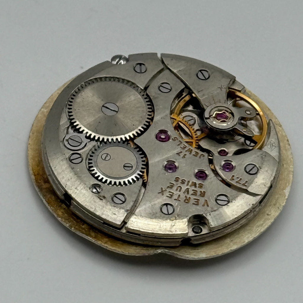 Vertex Revue 77.1 Watch Movement 17 Jewels Swiss Running Manual Wind Parts 26mm
