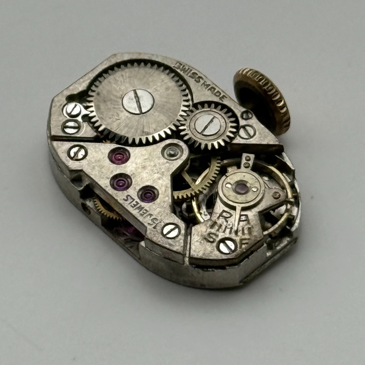 FEF 270 Watch Movement 15 Jewels Swiss Manual Wind Vintage Parts Repair 12.8mm