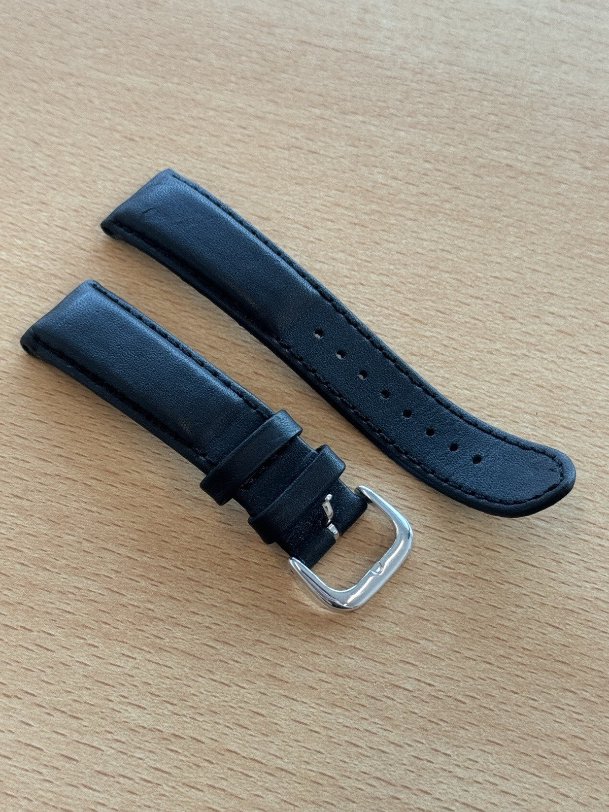Seiko-Z 20 Swim Safe Water Resistant Black Watch Strap 19.6mm New Old Stock