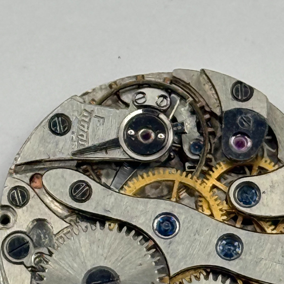 Hamilton & Inches Edinburgh Watch Movement Blue Jewels Sub Seconds Parts 21.9mm