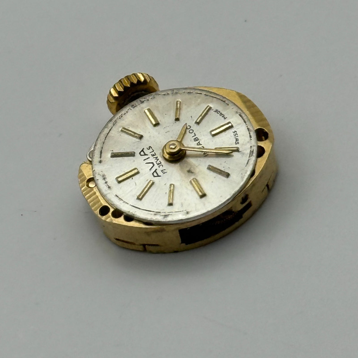 FE 68E4 Watch Movement Avia 17 Jewels Swiss Manual Wind Parts Repair 13.1mm