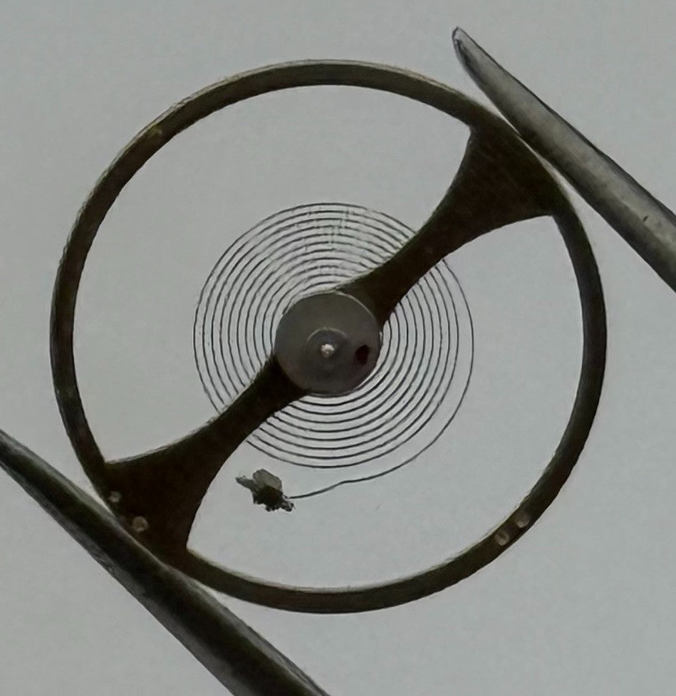 Oris 650 654 Balance Wheel Complete And Spring 1518 M Watch Movement Parts NOS