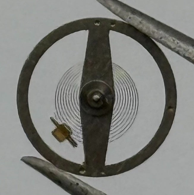 Lanco 576 Balance Wheel Complete And Spring Progress Watch Movement Parts NOS