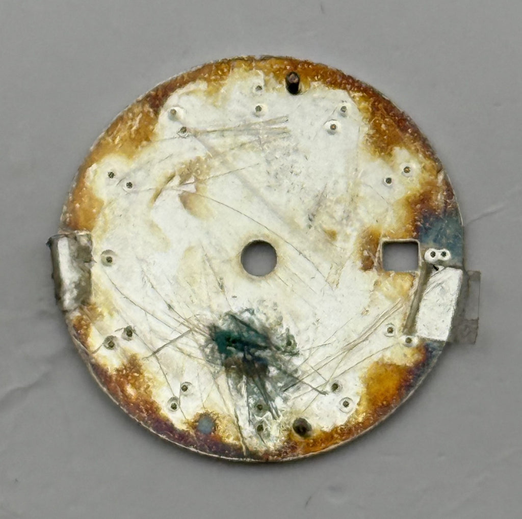 Seiko 7N82-0EL8 Watch Dial Titanium 50M White Japan Spare Parts Repair 19.4mm