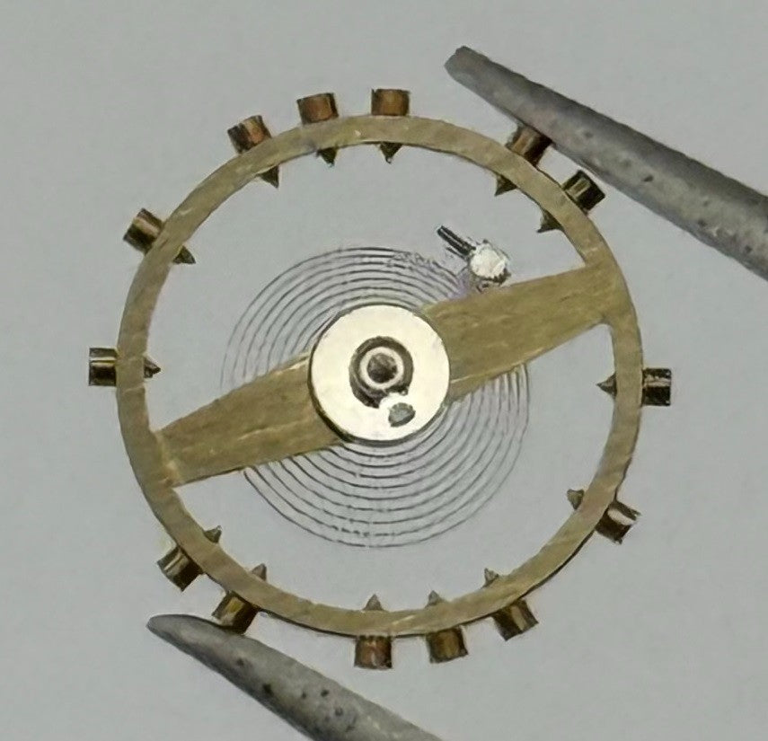 Bauer Balance Wheel Complete And Spring 5¼’’’ Renata 496 Watch Movement Parts