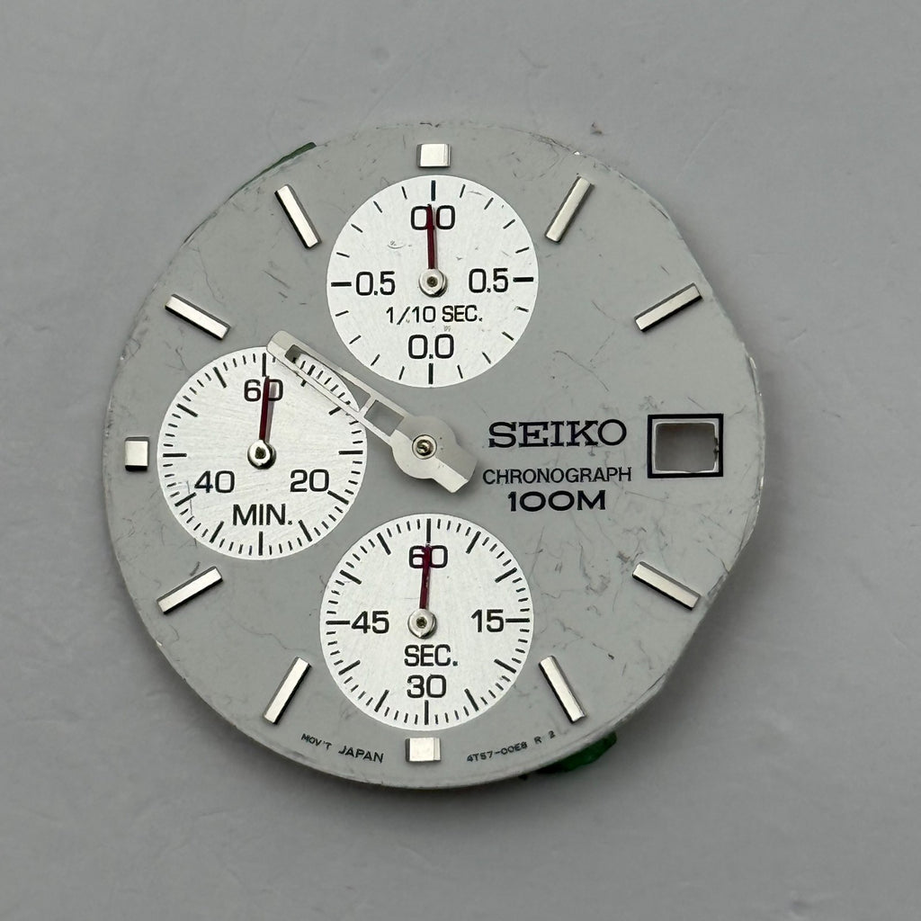 Seiko 4T57-0CE8 Watch Dial Chronograph 100M Japan Spare Parts Repair 29.4mm
